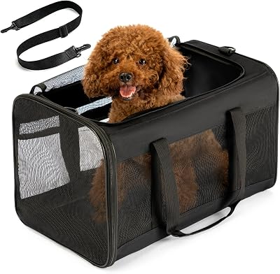 Conlun Soft-Sided Dog Carrier Bag 51x31x31 cm Up to 9 kg Black