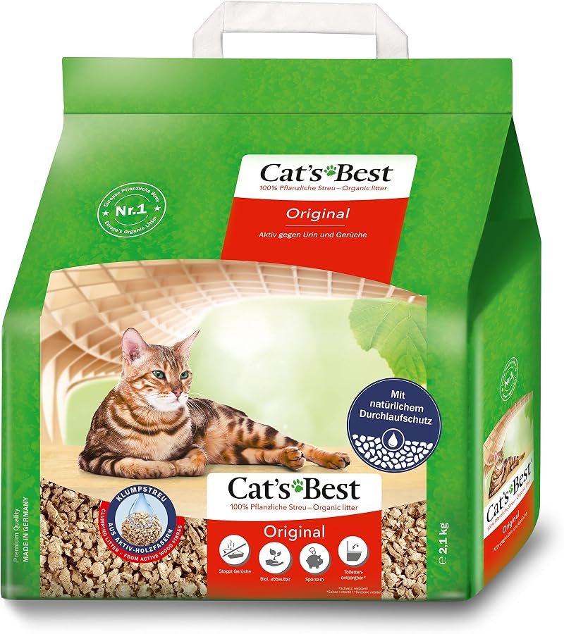 Cat's Best Original Clumping Wood Litter 5 Litre 2.1 kg