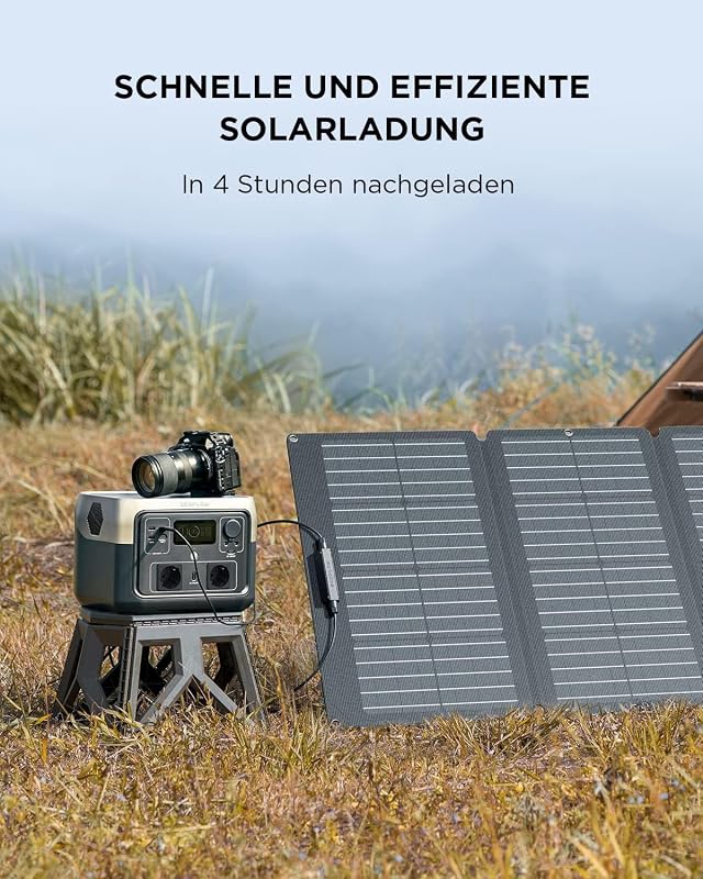 EcoFlow RIVER 2 Max tragbare Powerstation, 512Wh Solargenerator mit LiFeP04