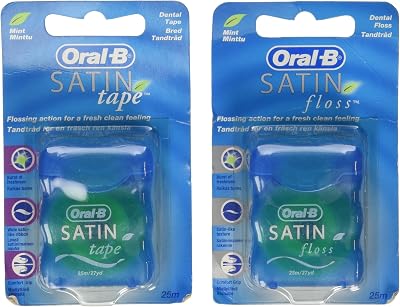 Oral-B Braun Satin Floss 25m 86722 Pack of 2 Mint