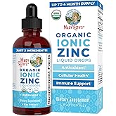 MaryRuth Organics Zinc Supplements for Immune Support | Ionic Zinc for Kids & Adults | Liquid Zinc Supplement | 40 Day Supply | Skin Care Supplement | Vegan | Gluten Free | Glycerin Based | 4 oz