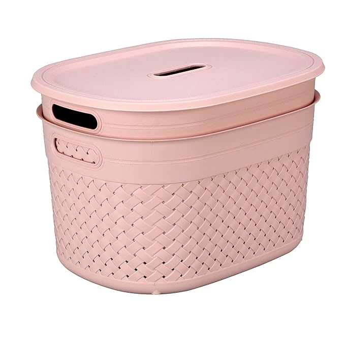 Kolorr Stitch Baskets Pack of 2 Extra Large Size (18L Capacity) with 1