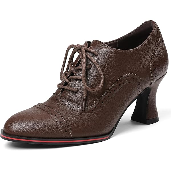 Amazon.com | DADAWEN Women's Leather Classic Lace Up