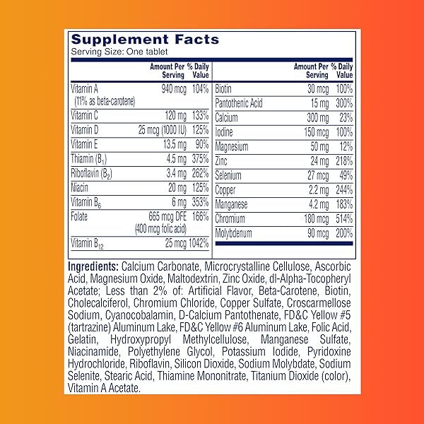 ONE A DAY MULTIVITAMIN FOR WOMEN 50 AND OVER TABLETS, WOMENS MULTIVITAMIN 50 PLUS WITH VITAMINS D, C, E, ZINC & BIOTIN, DAILY VITAMINS FOR WOMAN 50+, 200 CT (PACKAGING MAY VARY)
