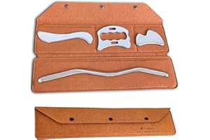 BYYDDIY Stainless Steel Gua Sha Muscle Scraper Tools Kit, Scraping Massage Tool,Massage Scraper Tools for Physical Therapy (M-SDB)