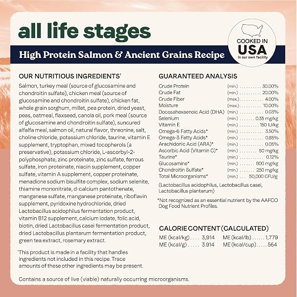 CANIDAE ALL LIFE STAGES HIGH PROTEIN DRY DOG FOOD, SALMON & ANCIENT GRAINS RECIPE, 4 LBS.
