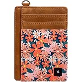 YLUEAWP Slim RFID Blocking Wallet for Women - Minimalist Leather Credit Card Holder, Small Front Pocket Purse, 7-12 Cards Capacity
