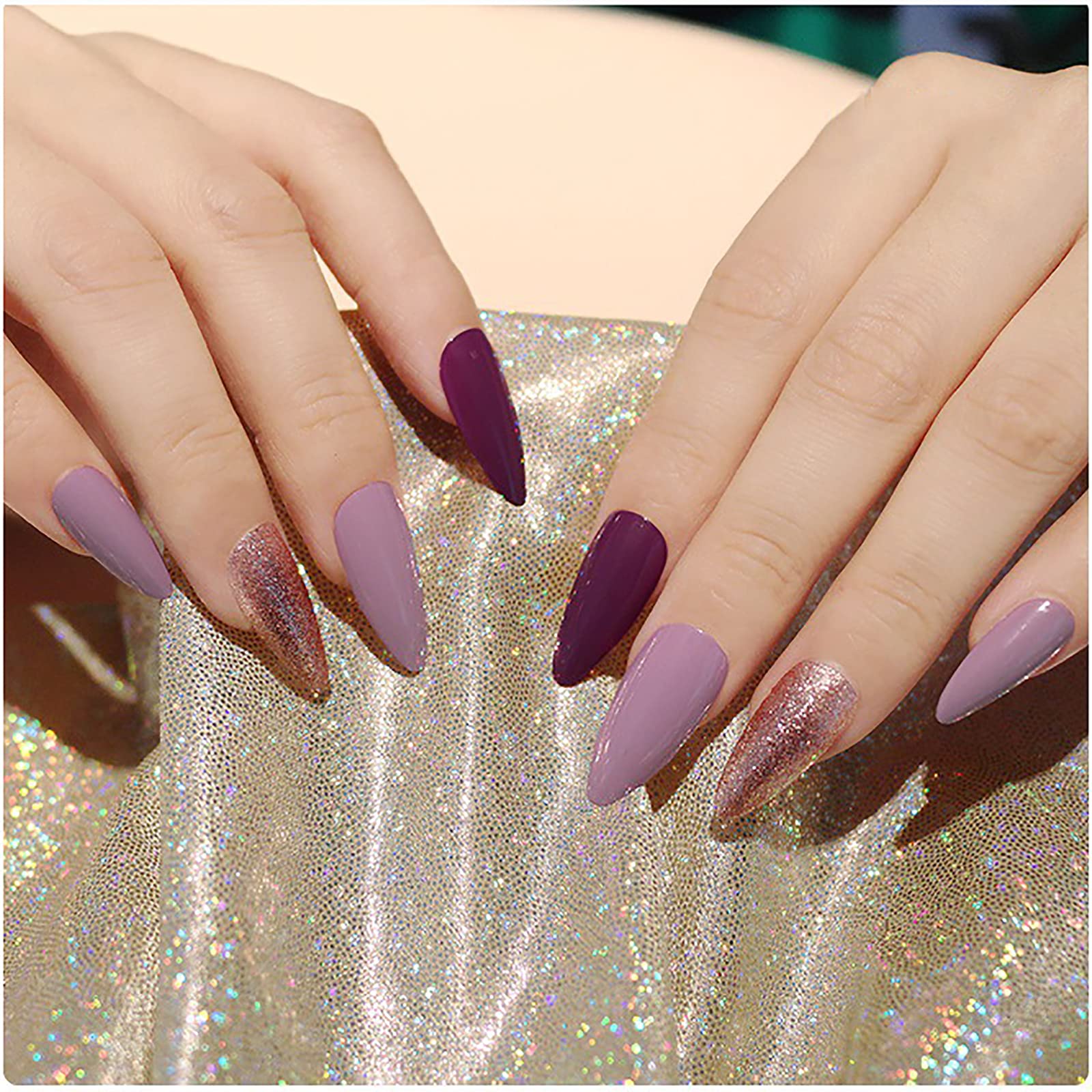 500Pcs Medium Almond Fake Nail Tips Full Cover Clear Acrylic Nails Press on Nails for DIY Nail Art, 10 Sizes (Natural) - Image 4