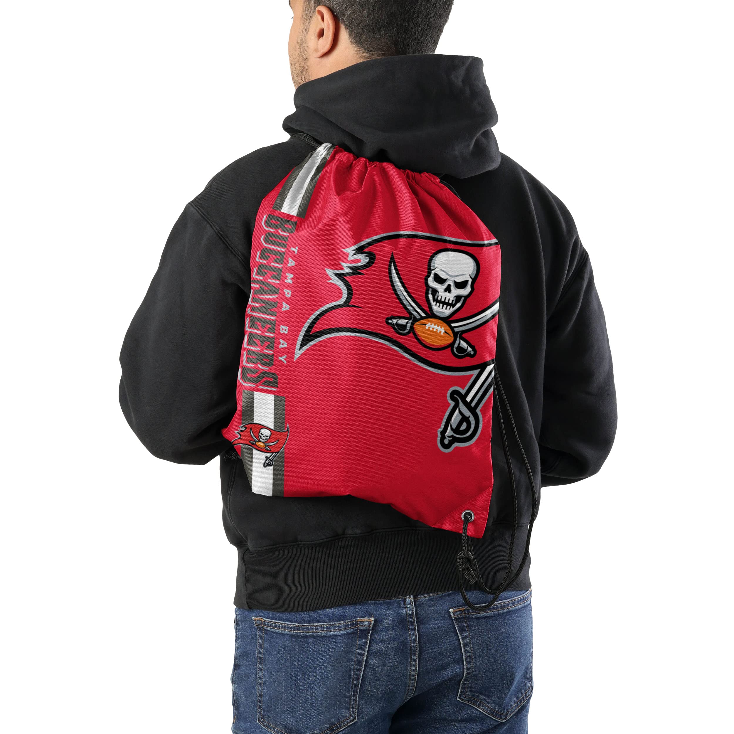 FOCO Tampa Bay Buccaneers NFL Big Logo Drawstring Backpack