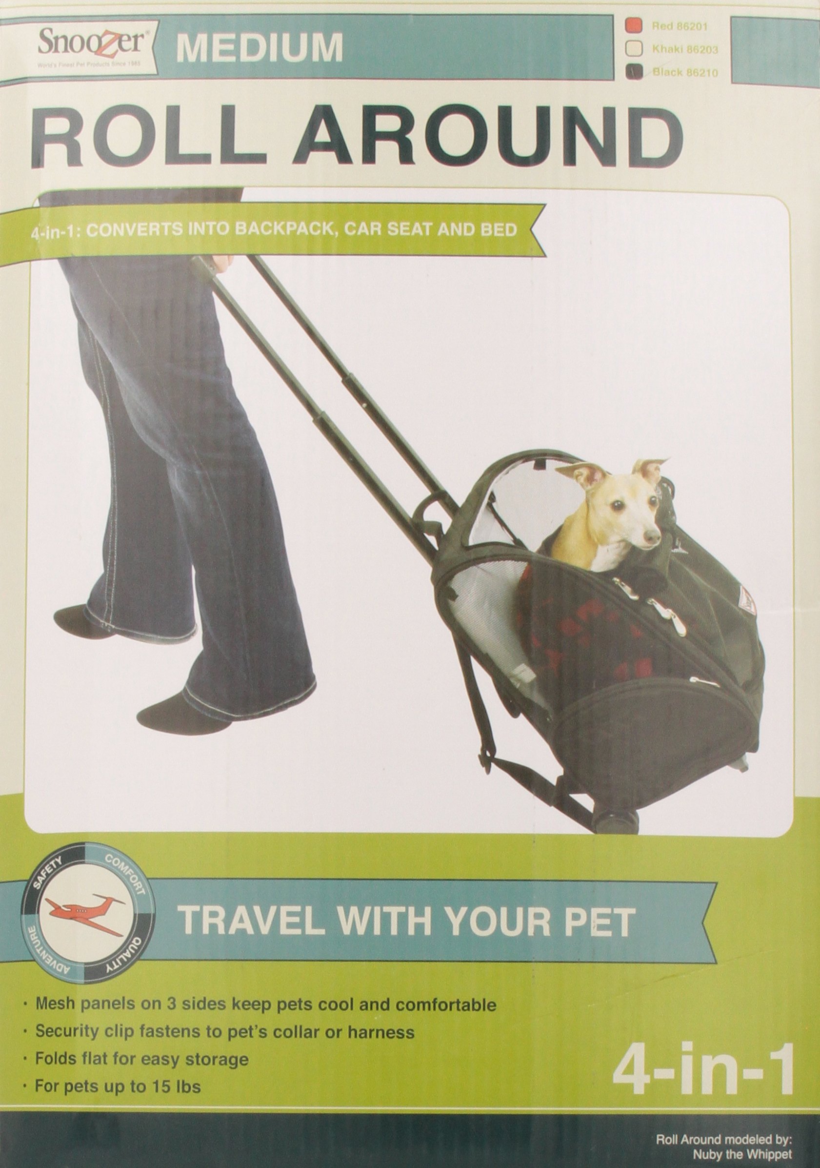 Snoozer Roll Around 4in1 Pet Carrier, Black, Medium eBay