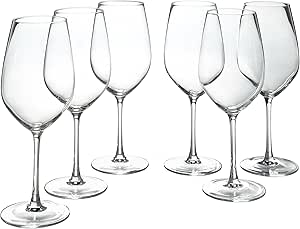 Amazon Brand – Stone &amp; Beam Traditional Red Wine Glass, 22-Ounce, Set of 6