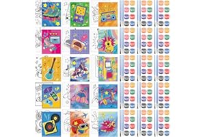 Sherr 15 Set Pre Drawn Painting Canvas for Adults 8 x 10 Inch Pre Painted Canvas Sip and Paint Party Favors Kit for Adults Paint Party(90s Vintage Style)