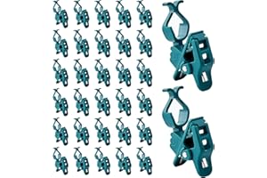 BRIGHTOWN C7 C9 Christmas Lights Universal Spring Clips, 100 Count Quick Spring Clips for Holiday Light Decorations, Shatterproof Shingle and Gutter Clips for E12 E17, Metal Surface Roof Fence Railing Gates