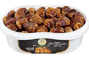 THEMAR TAIBA Organic Sukkari Dates 1.5lb, MUFATTAL Ajwa Dates, High Fiber Snacks, Healthy Energy Booster, Sun-Dried Ajwa Date Fruit Supplement from Al Qassim, Saudi Arabia, Premium Quality Date, 1.5lb (680g)
