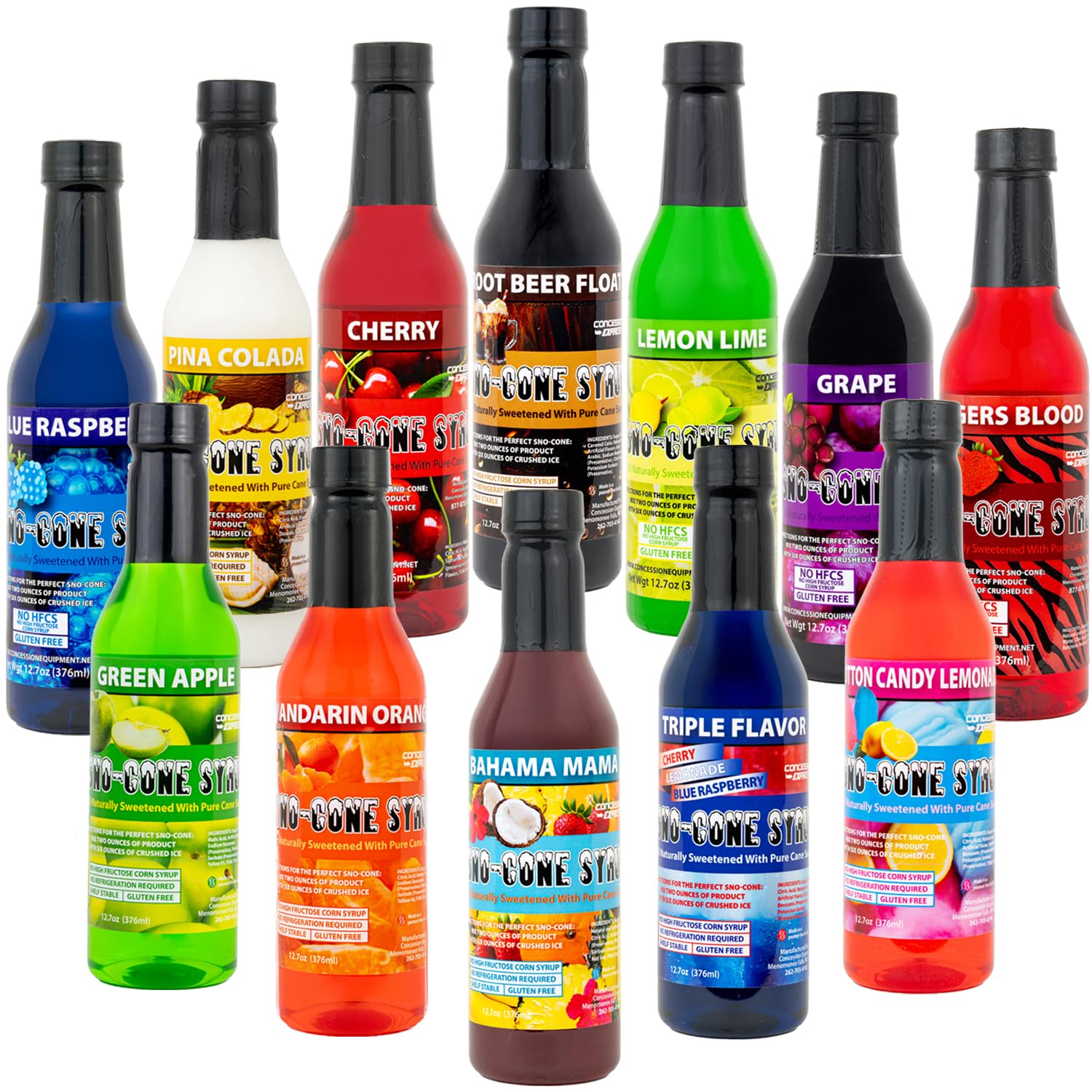 12.7oz Pure Cane Sugar Sno-Cone Syrup-Contains No