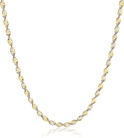 Sterling Silver 18k Gold Two Tone 2.3mm 