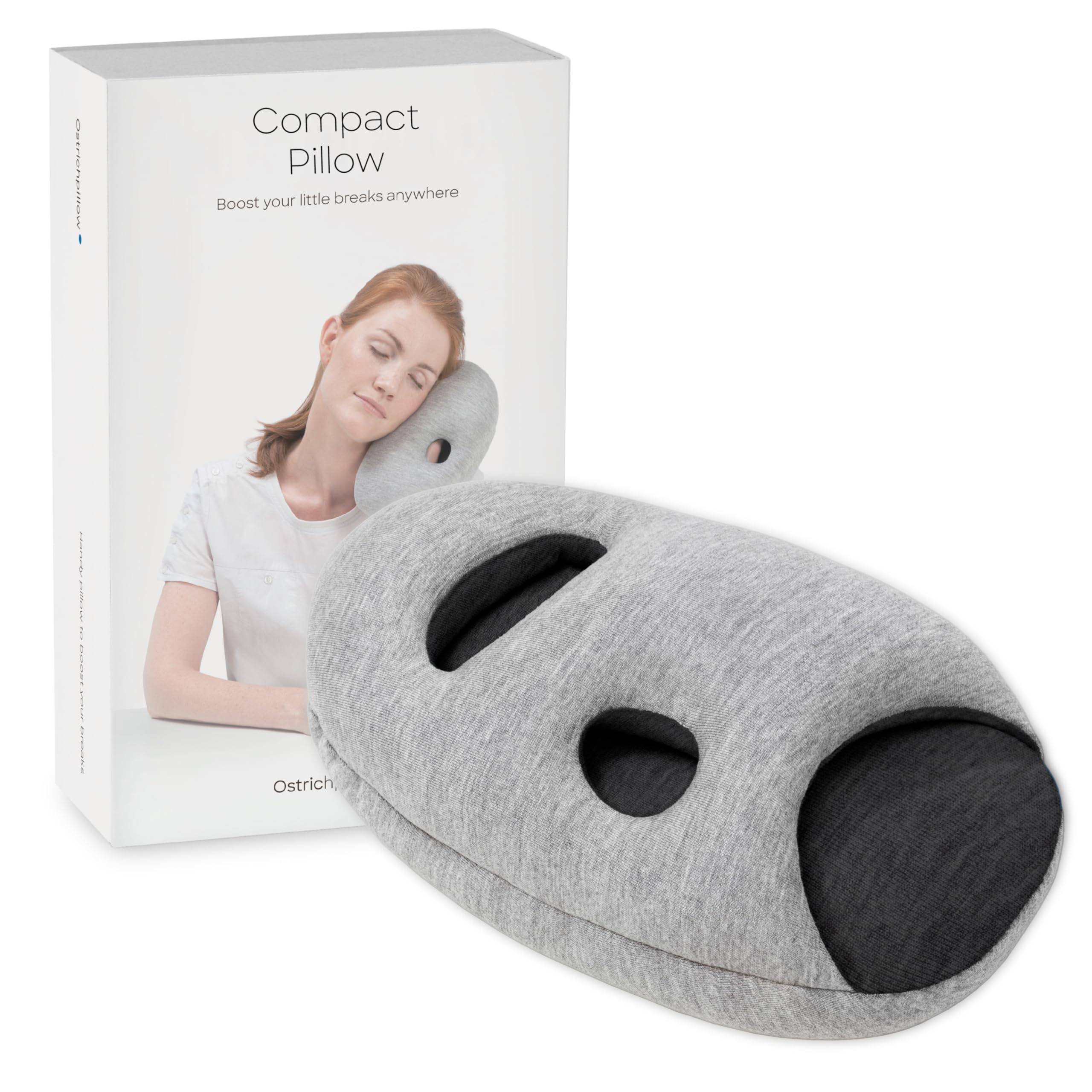 Ostrichpillow Mini Pillow Travel Pillow for Men Women Kids Comfort, Compact & Lightweight, Versatile Sleeping Positions, Easy Clean