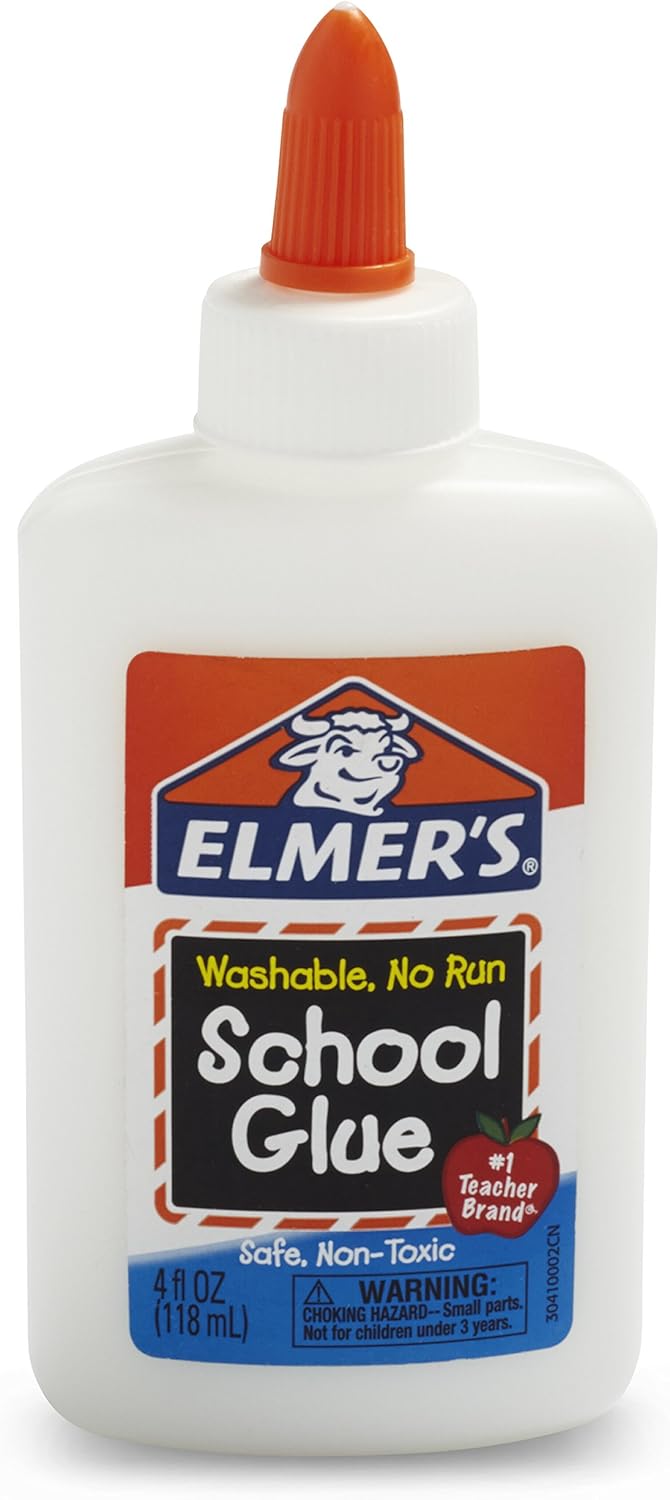 Elmer's bundle Washable Liquid School Glue, White, Dries Clear, 4 fl oz Plus Disappearing Purple Elmer's School Glue Stick, 7g, 2pk: Office Products