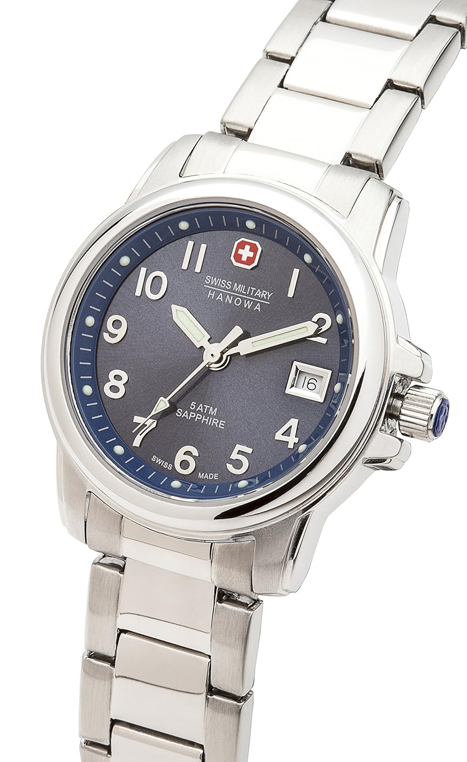 Swiss Military Women s Quartz Watch With Blue Dial Analogue Display And