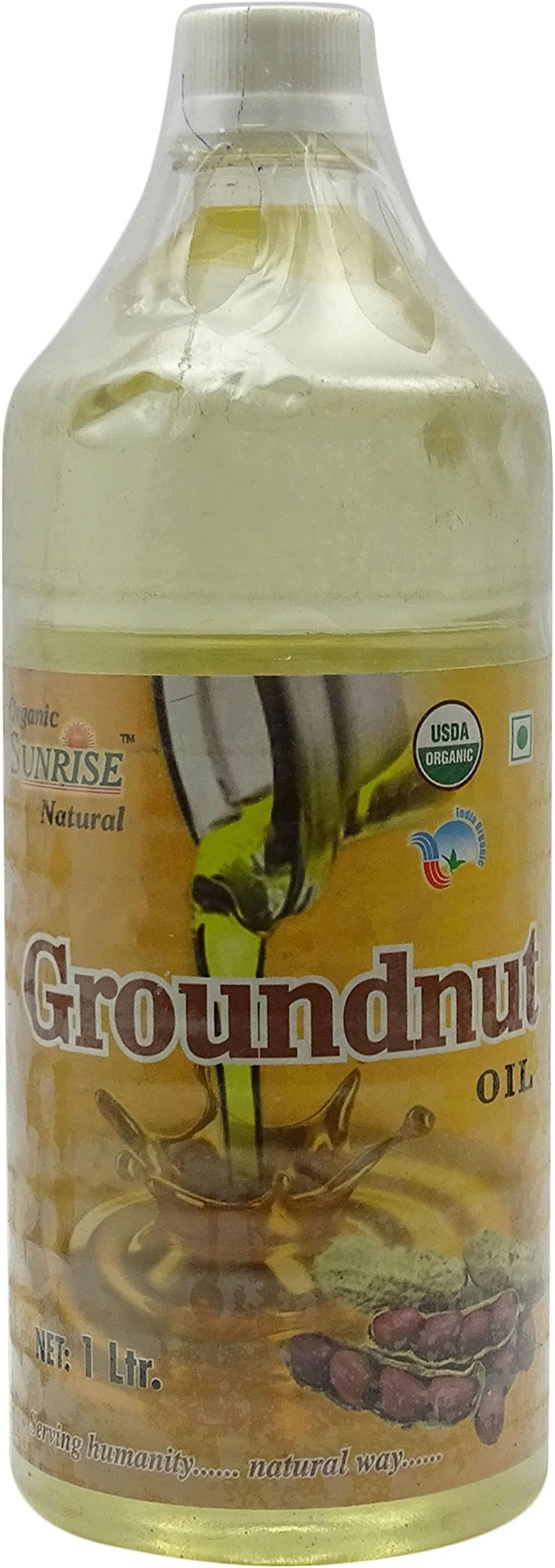 Organic Sunrise Natural Groundnut Oil 33.81 Ounce -USDA Certified
