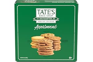 Tate's Bake Shop Cookies Gift Box, Chocolate Chip, Oatmeal Raisin, Salted Caramel and Lemon Cookies, 14 oz