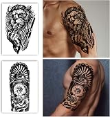 Kaieteur Waterproof Temporary Tattoos Full Arm 8 Sheets Half Arm 8 Sheets Men view 7