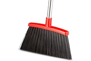 ZALIK Broom Strongest 80% Heavier Duty - Outdoor Indoor Angle Broom with Extendable Broomstick for Sweeping - Easy Assembly & Durable, Great Use for Home Kitchen Room Office Lobby Floor