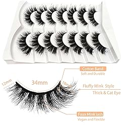 NINGLASH Lashes Strips Cat Eye Fluffy False