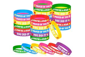 HOWAF 36pcs End of The Year Student Gifts Silicone Bracelets, End of The Year Gifts for Student from Teacher Wristbands Suppl