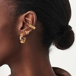 Dremmy Studios Gold Open Hoops Earrings 14K Gold
