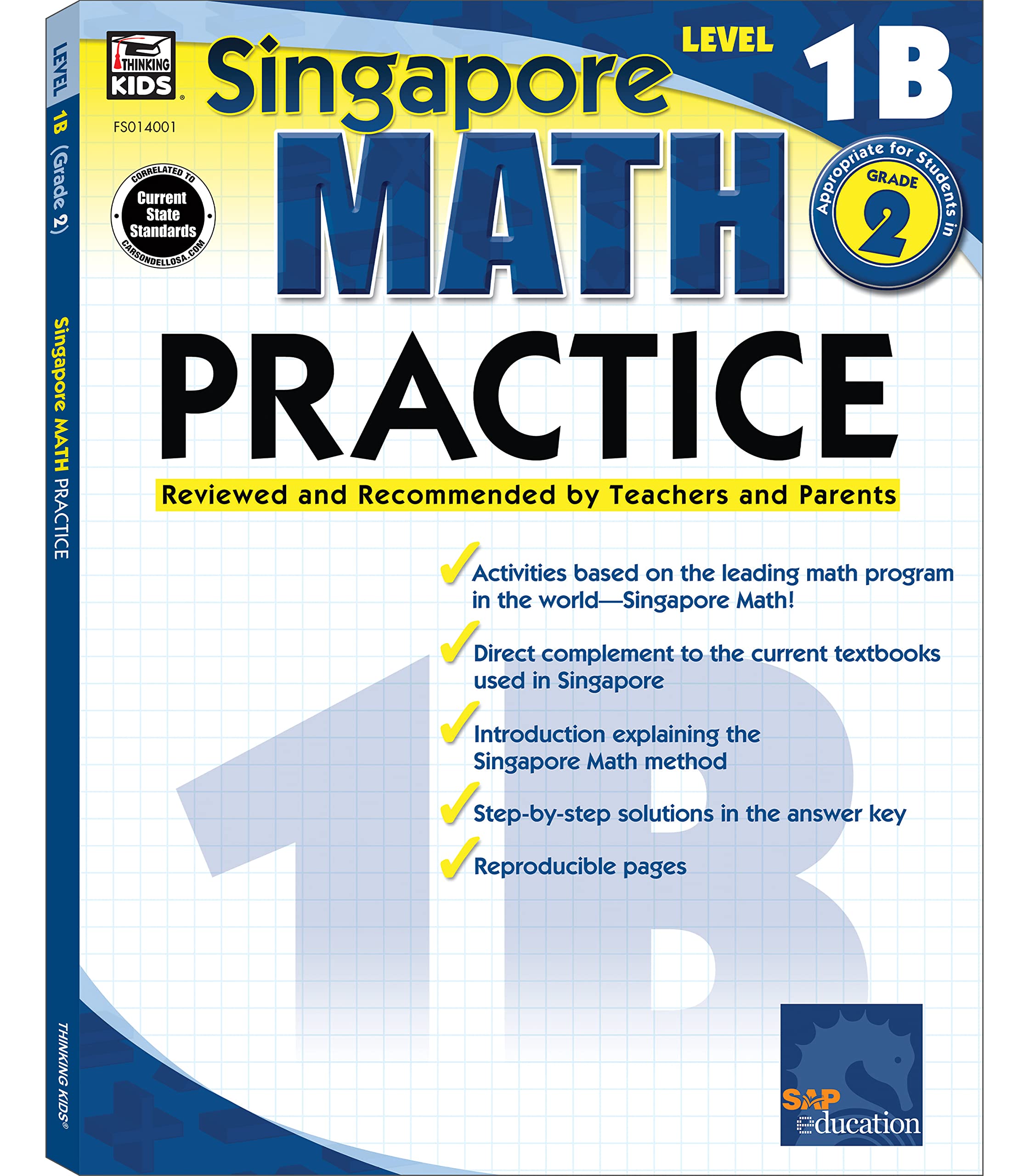 singapore math practice workbook level 1b grade 2 math book creating picture graphs multiplying and dividing telling time counting money 128 pgs singapore asian publishers carson dellosa education 0017257140014 books amazon