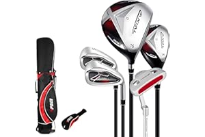 PGM Junior Golf Club, AXIAL Golf Clubs Complete Set Right Handed for Children Kids, 5 Pieces Youth Golf Clubs with Stand Bag and 1 Headcovers for Boys & Girls