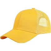 Falari Trucker Hat Baseball Cap Structured Plain Design 6 Panel, Adjustable Size