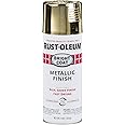 Rust-Oleum 7710830-2PK Stops Rust Bright Coat Metallic Spray Paint, 2 Pack, Gold, 2 Pack