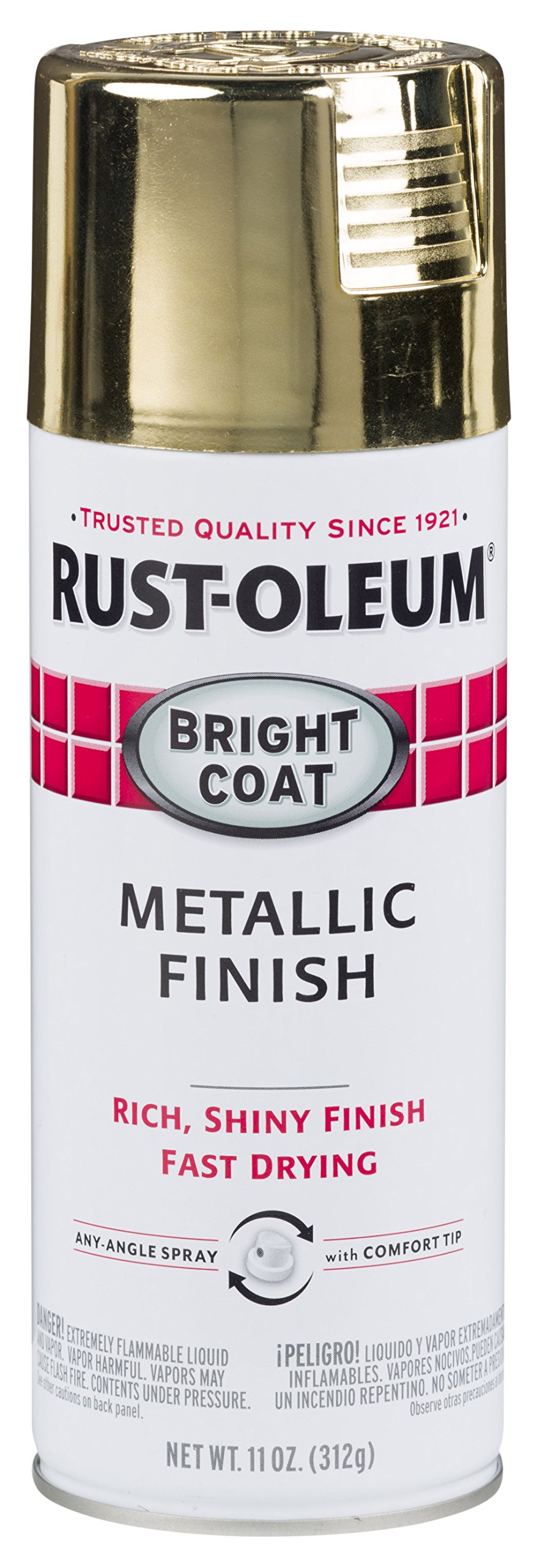 RustOleum 7710830 Stops Rust Bright Coat Metallic Spray Paint, 11 oz