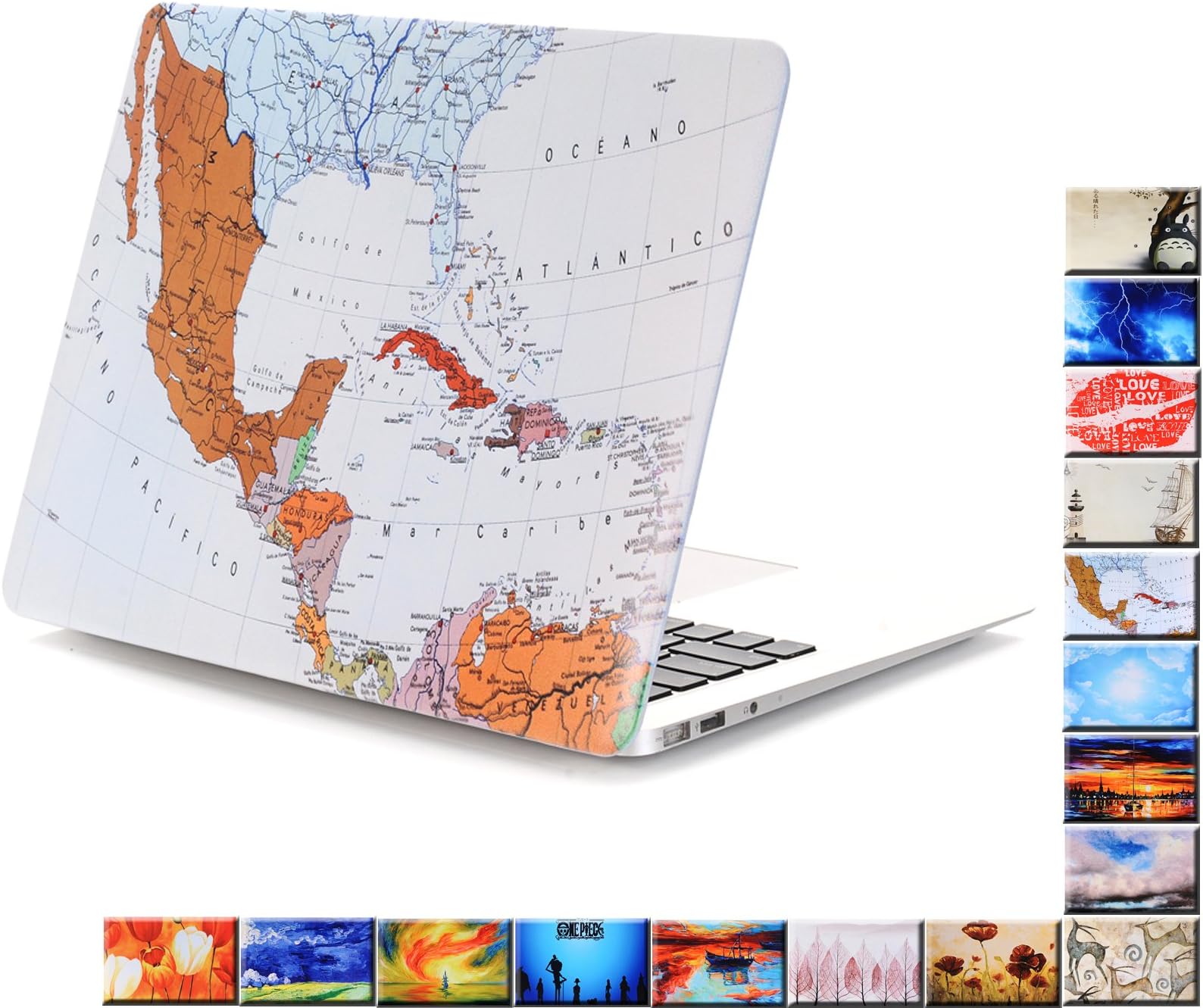 YMIX  Plastic Cover Snap on Hard Protective Case for Macbook Pro 15" with CD-ROM (A1286) , World Map