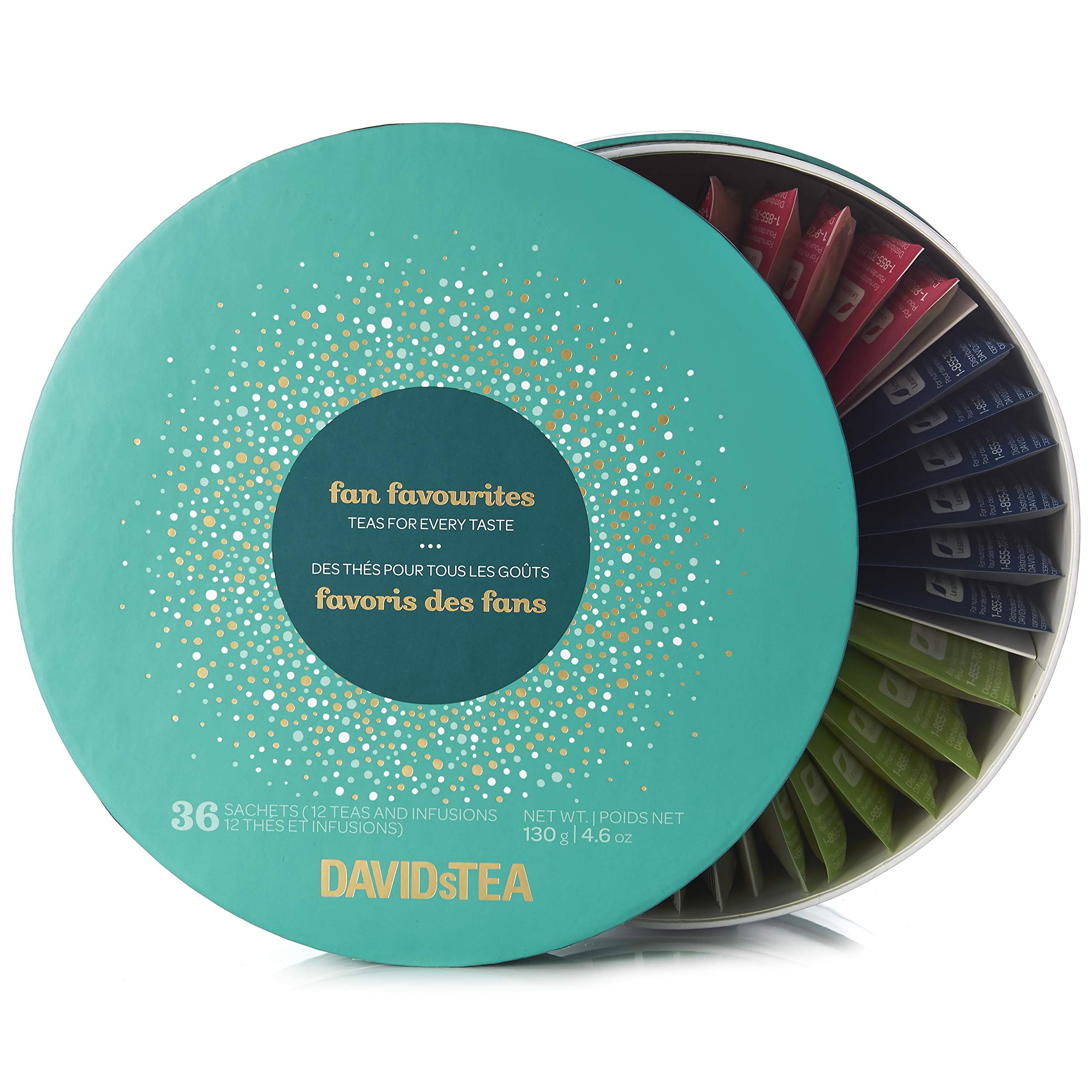 DAVIDsTEA David’s Top 12 Tea Sampler Assortment of 12 Fan Favourite