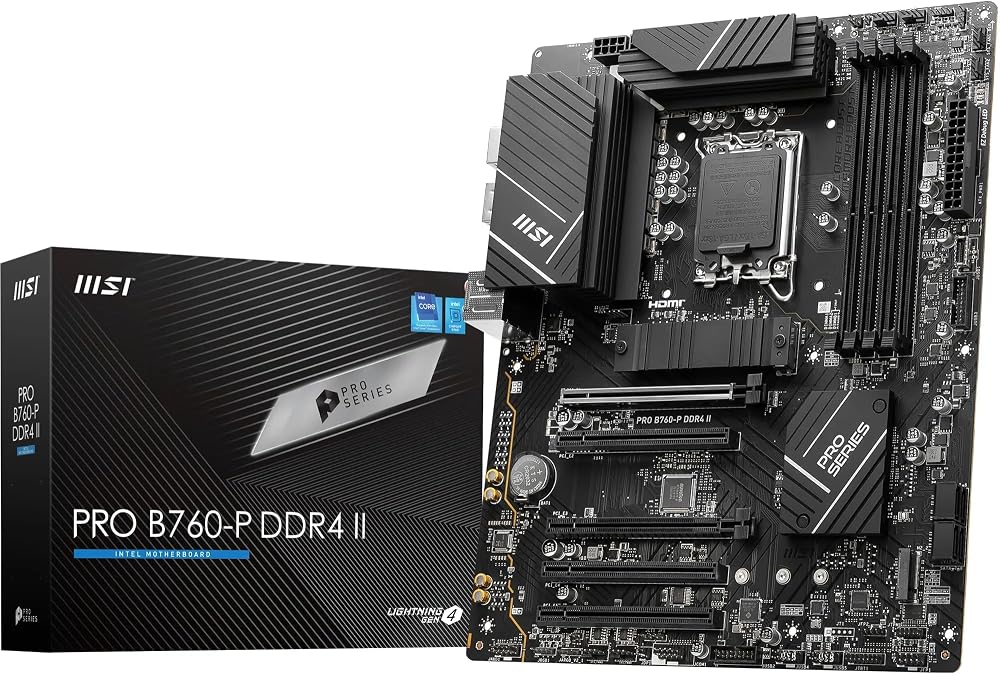 MSI PRO B760-P DDR4 II Motherboard ATX LGA 1700 14th 13th 12th Gen Intel