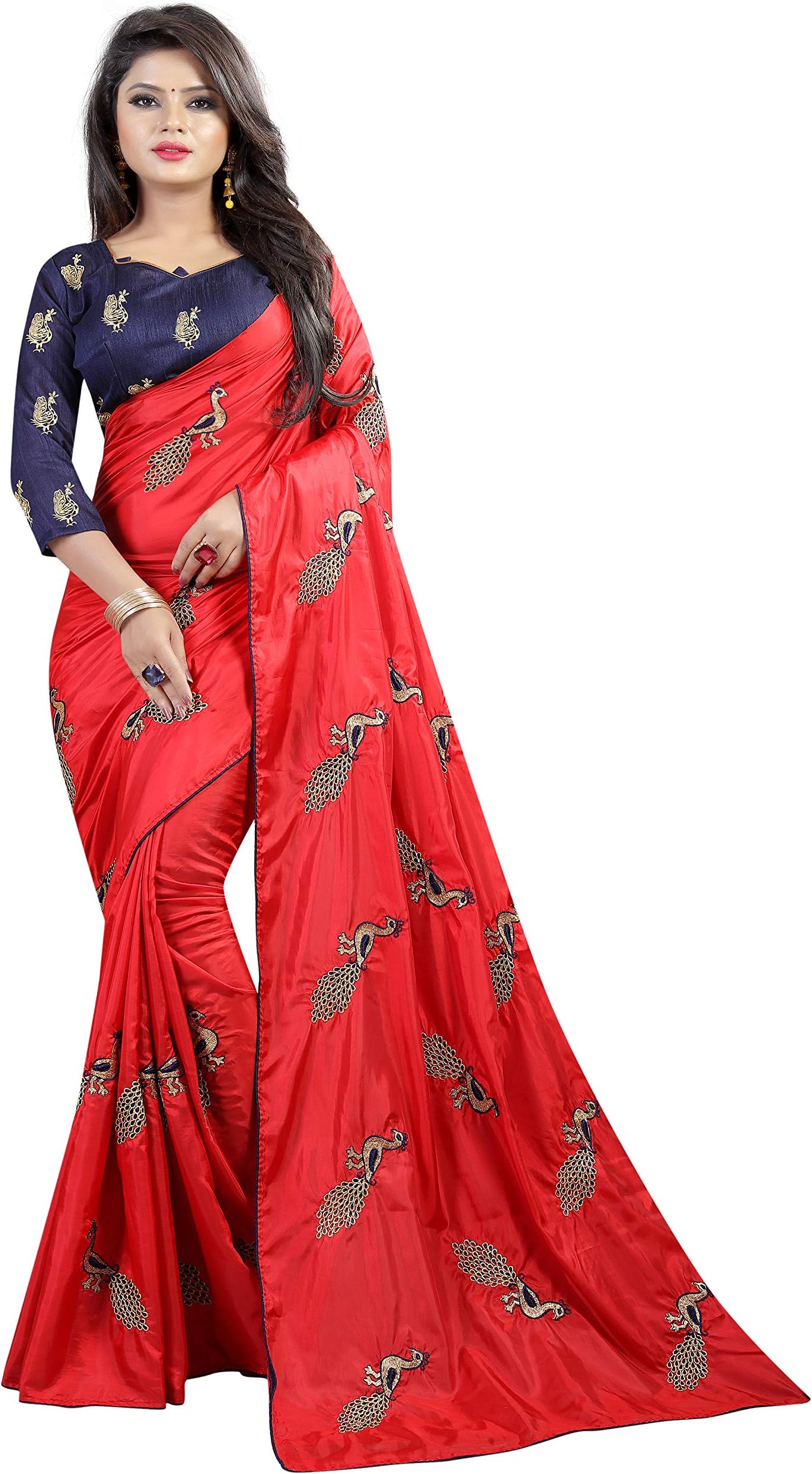 Women's Banarasi Pure Silk Saree With Unstitched Blouse Piece