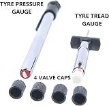 AA Tyre Safety Kit for Cars AA1146 - 2 Gauges & 4 Dust Caps Green view 3