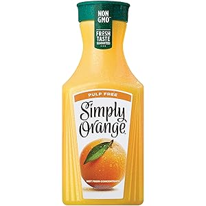 Simply Orange Juice, 52 fl oz, 100% Juice Not from Concentrate, Pulp Free