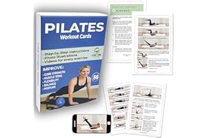 CORE TIME PILATES 56 Pilates Cards- Produced by a Certified Instructor- 40 mat exercises- Optional to use with Pilates Circle exercises- Stott Pilates workout cards- Enhance workout with the Ring and Ball - Detailed photos and video Instructions.