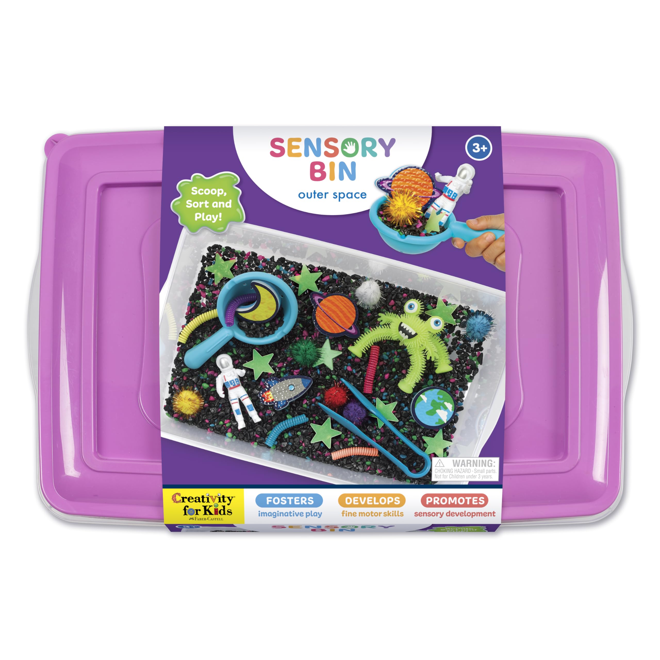 Creativity for Kids Sensory Bin: Outer Space Toys - Preschool and Toddler Sensory Toys, Kids Gifts for Boys and Girls (Ages 3+)