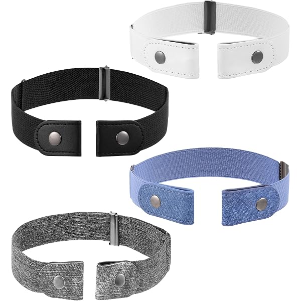 2 Pcs】No Buckle Stretch Belt for Women and Men Elastic  display picture 3