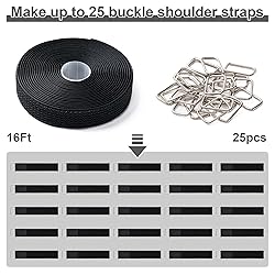 1"x16Ft Hook and Loop Straps with 25 Metal