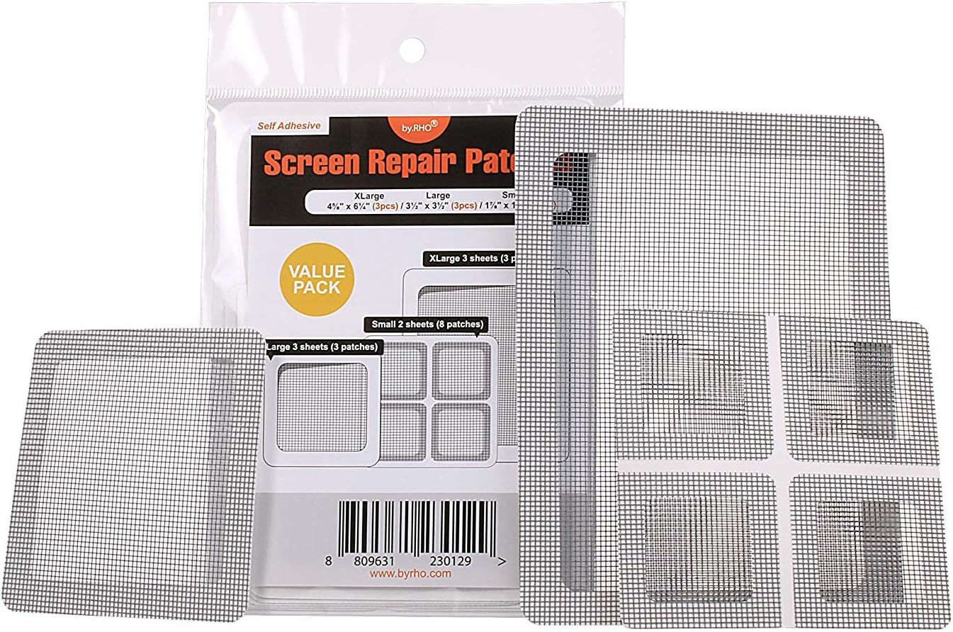 Window Screen Door Repair Kit Fiberglass Cloth Mesh Patch Extra Strong