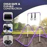 KAYMAN Gymnastics Bar with Rings Adjustable Height 89-129 cm Home Gym view 4