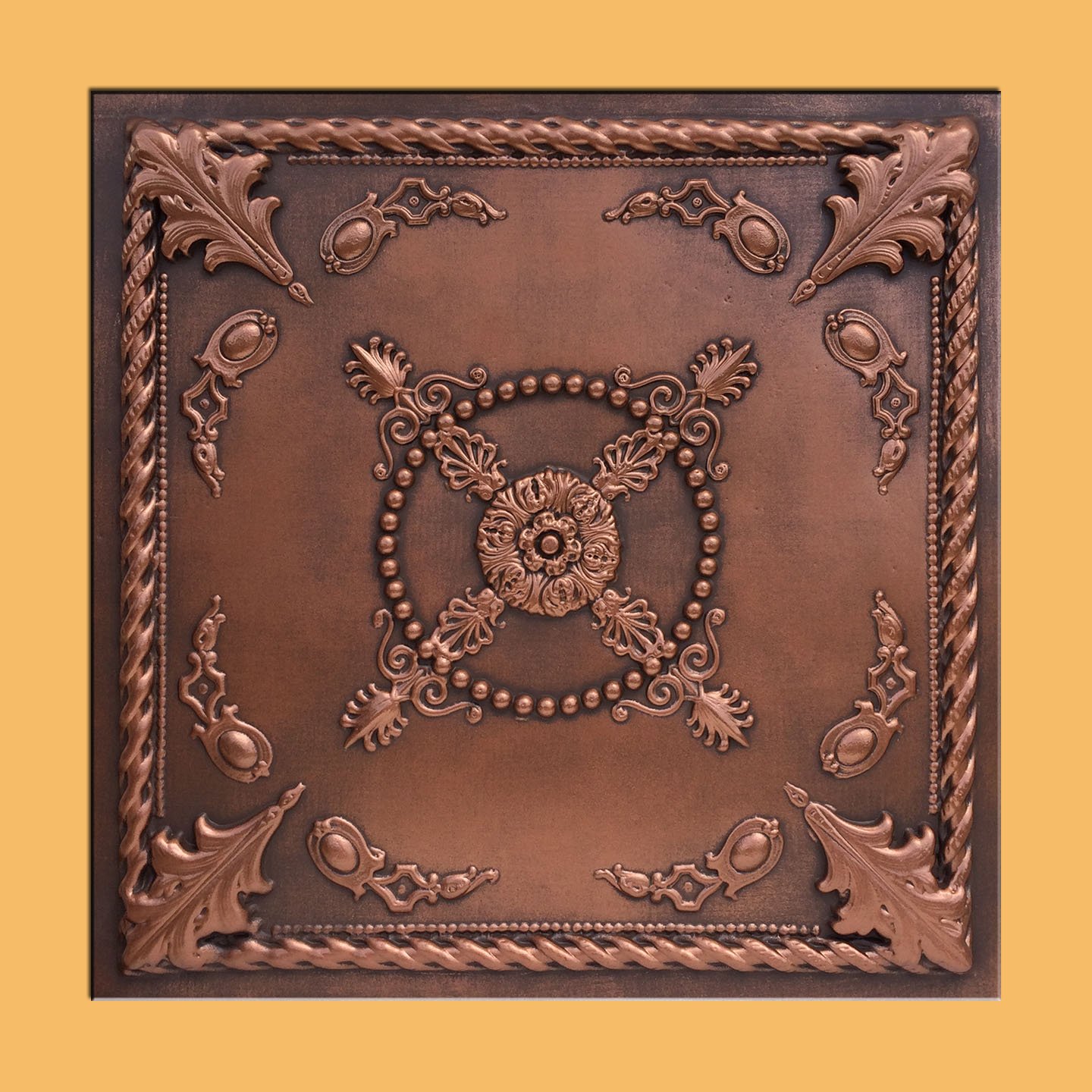 Jewel Copper Brown 24x24 Pvc 20 Mil Ceiling Tile Drop In Grid