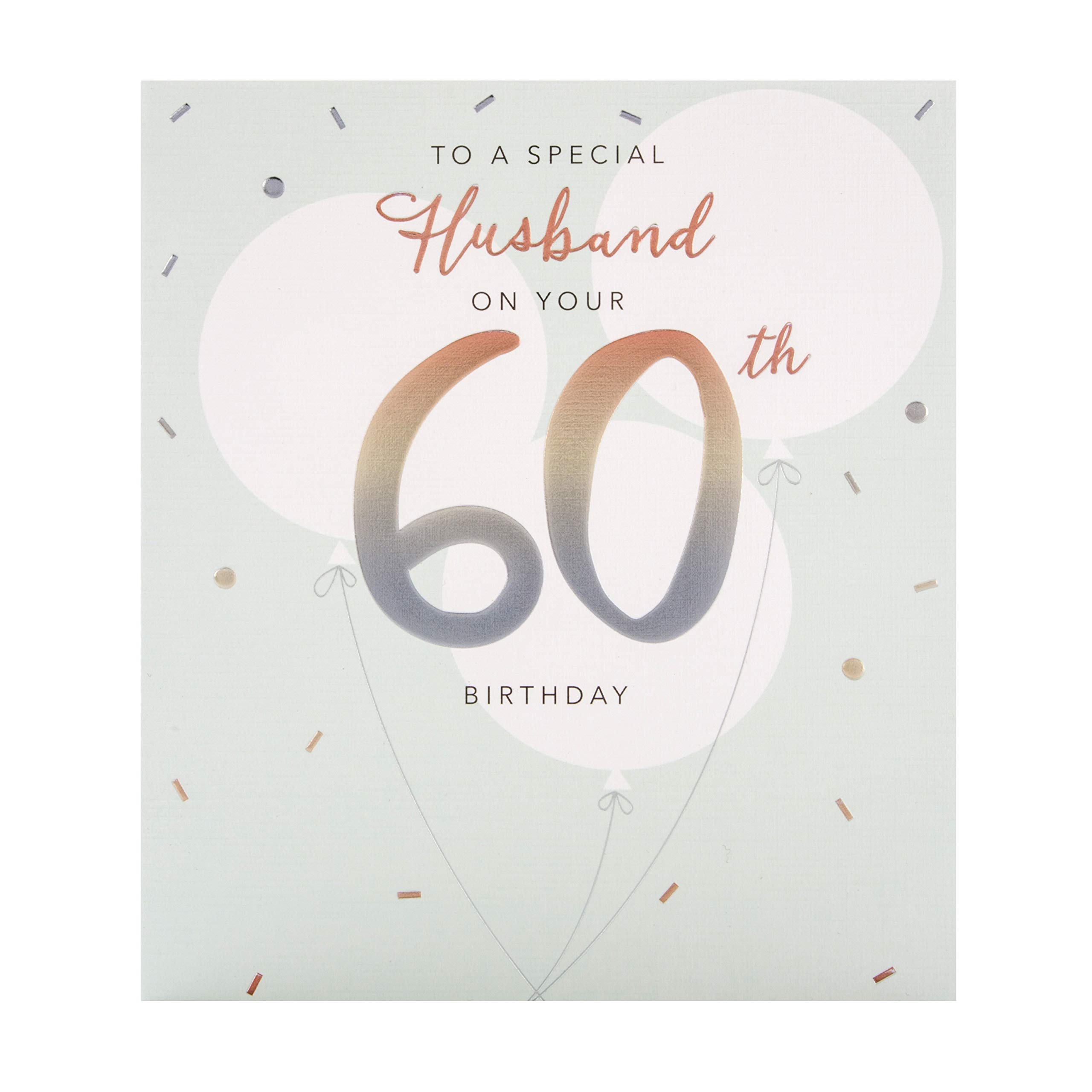 Hallmark 60th Birthday Card For Husband From The Studio - Embossed Design On Textured Board