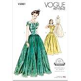 Vogue V2001K5 Misses' Vintage 1941 Long Length Dress Sewing Pattern Packet, Design Code V2001 Sizes 8-10-12-14-16 Multicolor